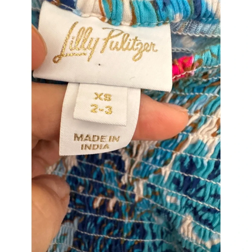Lilly Pulitzer Kids‎ Mini Jilly Long Sleeved Dress size XS 2-3 cotton
